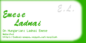 emese ladnai business card